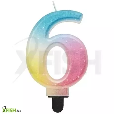 Beauty and Charm: Szivárvány színű pasztell számgyertya - 6