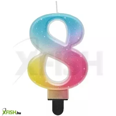Beauty and Charm: Szivárvány színű pasztell számgyertya - 8
