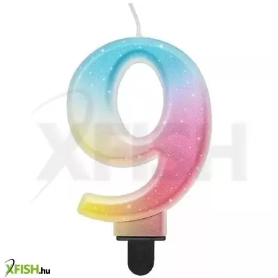 Beauty and Charm: Szivárvány színű pasztell számgyertya - 9