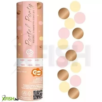 Party konfetti ágyú, 15 cm - bronz,rózsaszín