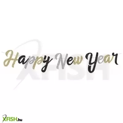 Happy New Year feliratos papírgirland - 250 cm