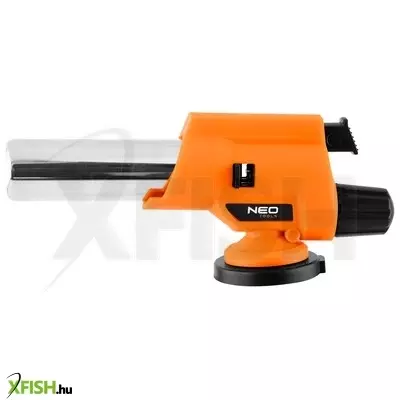 Neotools gázforrasztó, gázégő fej, csavaros, 227g-os eldobható palackokhoz, piezo, gázszabályzó szelep, 360 fok