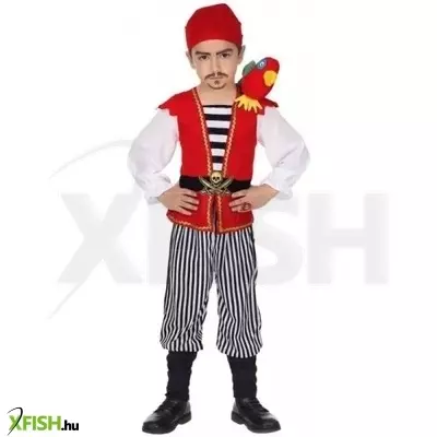 Kalóz jelmez papagájjal - 116 cm