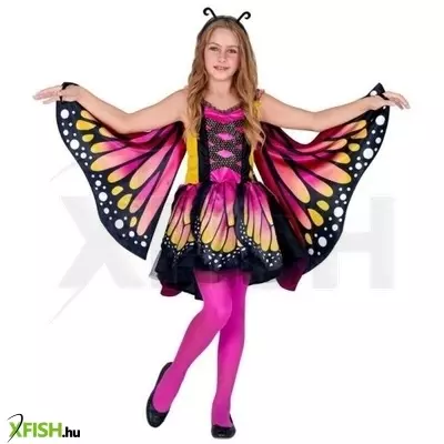 Rózsaszín pillangó jelmez szárnyakkal - 158 cm