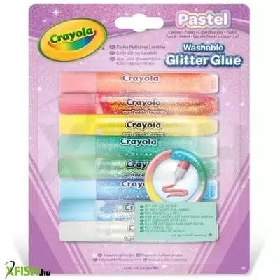 crayola: pasztell csillámos ragasztó - 8 db