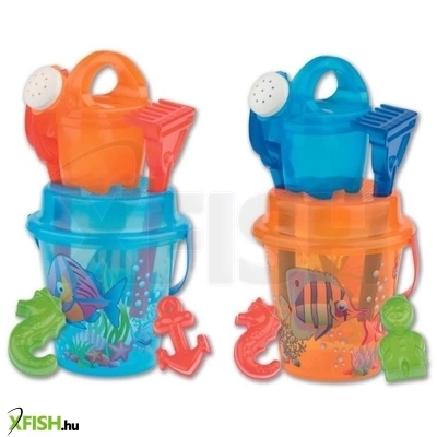 Homokozó készlet átlátszó vödörrel - többféle