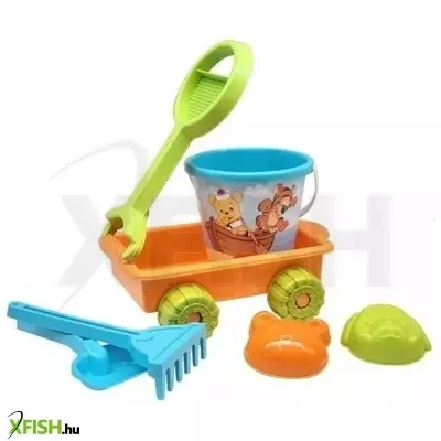 Homokozó készlet húzható kocsival – Poppy Friends
