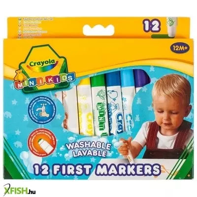crayola mini kids tompa hegyű filctoll 12 darabos készlet