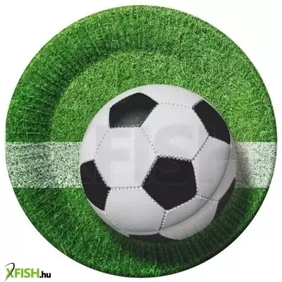 Focilabda mintás papírtányér - 18 cm, 6 db