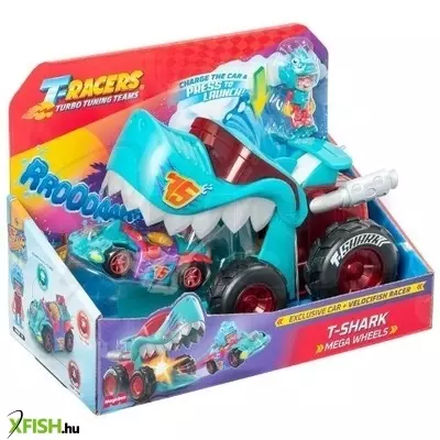 T-Racers: Óriás cápajárgány figurával - Kék