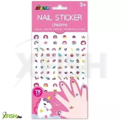 Avenir: Unikornisok körömmatrica szett