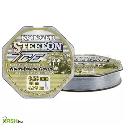 konger steelon ice fluorocarbon coated monofil előkezsinór 50m 0,12mm 2,55kg