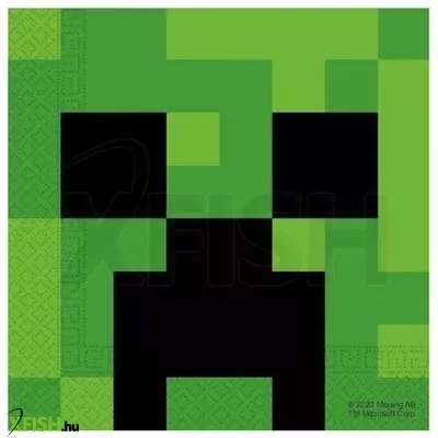 Minecraft: Creeper mintás szalvéta - 20 db