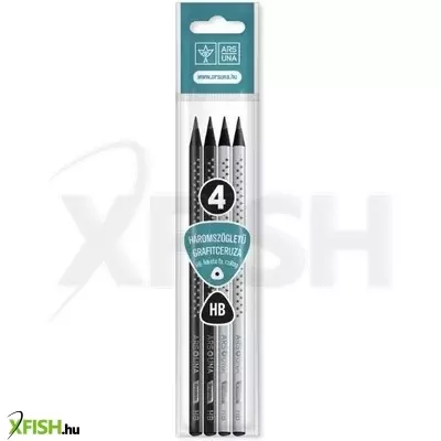 Ars Una: Háromszögletű grafitceruza csillag mintával, 4 db - HB