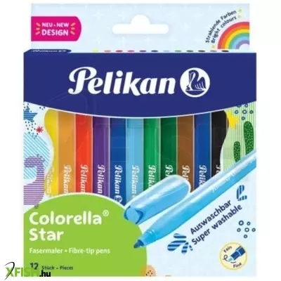 Pelikan: Colorella Star C302-es filctoll készlet - 12 db-os