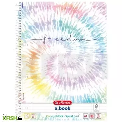 Herlitz: Batik Freedom vonalas spirálfüzet, A4