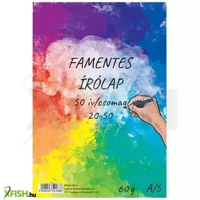 Famentes írólap borítékban, 20-50 - A5, 50 ív