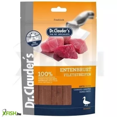Dr.Clauders Dog Jutalomfalat Premium Kacsamell Csíkok 80g