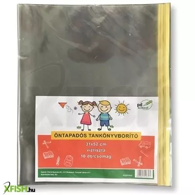 öntapadós víztiszta tankönyvborító - 31 x 52 cm, 10 db