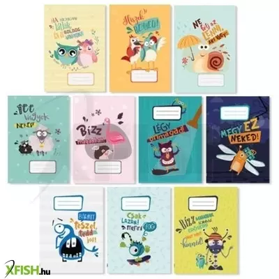 Monsters 2023 vonalas füzet, A5, 16-32 - többféle