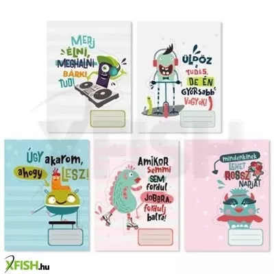 Monsters 2023 sima füzet, A4 - többféle