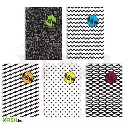 B&W sima füzet, A4 - többféle