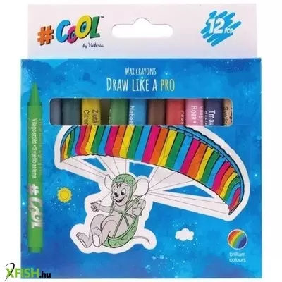 COOL by Victoria: Színes zsírkréta készlet - 12 db-os