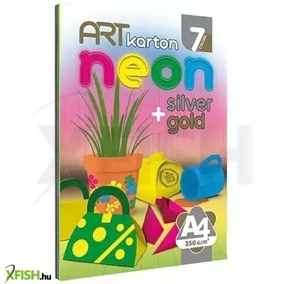Art Karton: Színes kartonpapír készlet, neon - 7 db-os