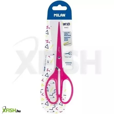 Milan: Acid hegyes olló, 17 cm - rózsaszín