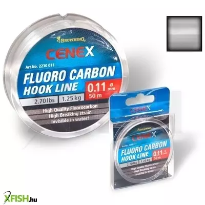 Browning Cenex Fluoro Carbon Előke Zsinór 50M 1,60Kg 0,13 Mm 3,50Lbs Átlátszó