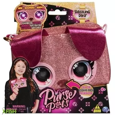 Purse Pets: Csuklóra tehető állatos táska - Dazzling Diva kutyus