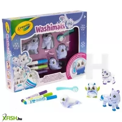 Crayola Washimals: Jégvilág játékszett színváltós állatkákkal