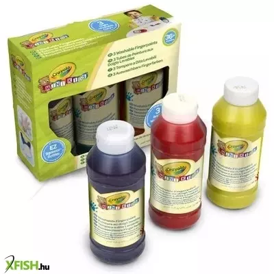 Crayola Mini Kids: Lemosható ujjfesték készlet – alapszínek