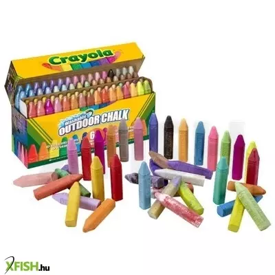 Crayola: Kimosható aszfaltkréta szett - 64 db-os