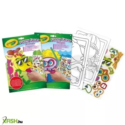 Crayola: Funny Faces színező és matricázó füzet - többféle