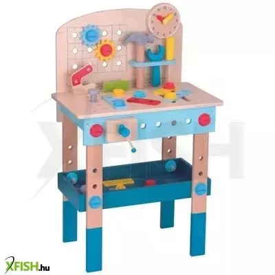 Tooky Toy: Fa munkapad játékszett szerszámokkal