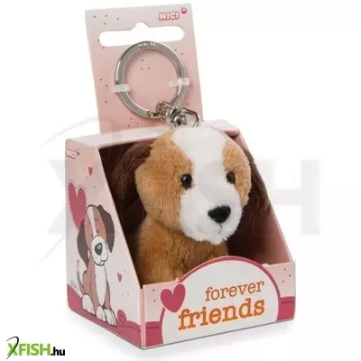Nici: Kutya plüss kulcstartó Forever Friends feliratú dobozban - 6 cm