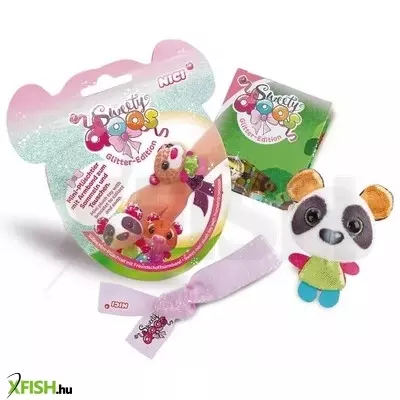 Nici: Sweetydoos csillám plüssfigura karszalaggal, 6 cm - többféle