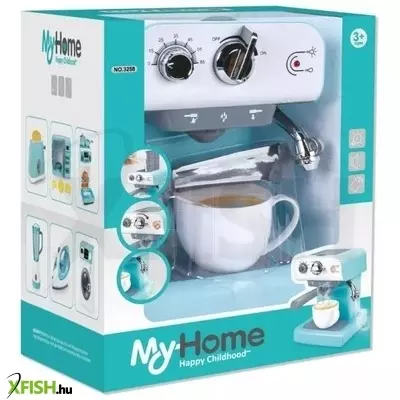 Mini kávéfőző gőzfunkcióval – 26,5 cm, türkiz