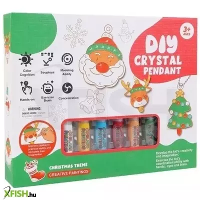 Csináld magad karácsonyi kristály-medál szett