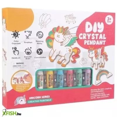 Csináld magad unikornis kristály-medál szett