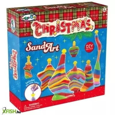 Karácsonyi homok üvegdísz készítő készlet