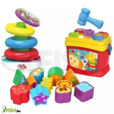 Formaválogató és toronyépítő játékszett