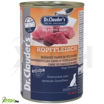 Dr.Clauders Konzerv Selected Meat Fejhús 400g 6db/csomag