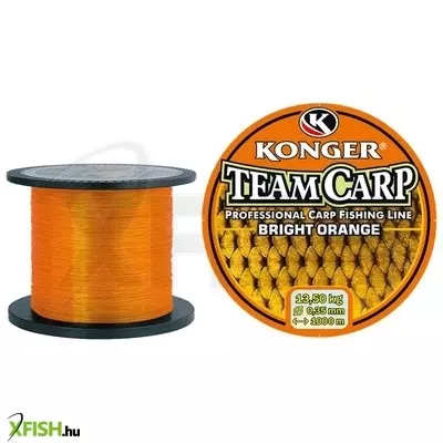 Konger Team Carp Bright Orange Monofil Horgász Zsinór 600m 0.35mm 13.5Kg