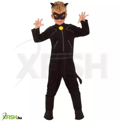 rubies: miraculous fekete macska jelmez 7-8 éveseknek - 117-128 cm