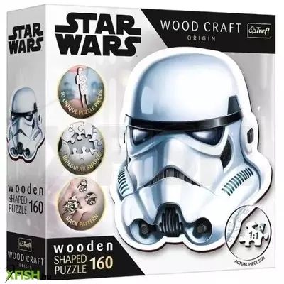 Trefl Puzzle Wood Craft: Star Wars, Rohamosztagos sisak - 160 darabos puzzle fából