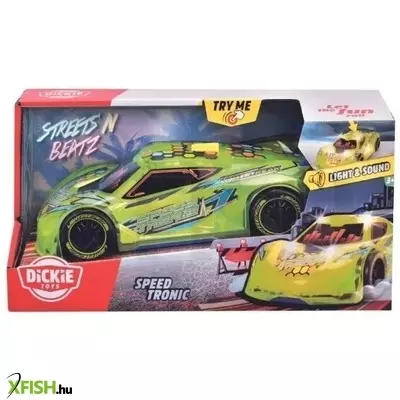 Dickie: Speed Tronic versenyautó fénnyel és hanggal - 20 cm