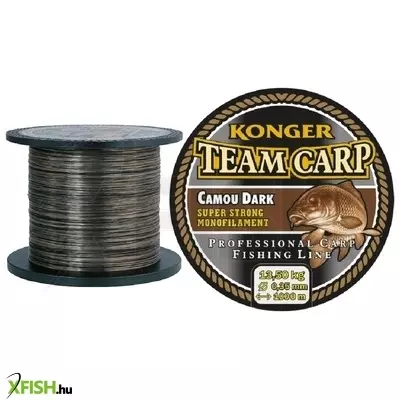 Konger Team Carp Camou Dark Monofil Zsinór 1000m 0,25mm 8,0Kg