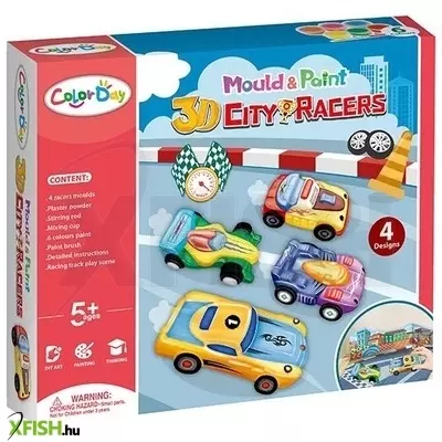Csináld magad városi versenyautók gipszöntő szett